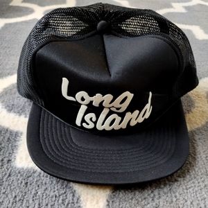 Long Island Script Trucker Hat - Black